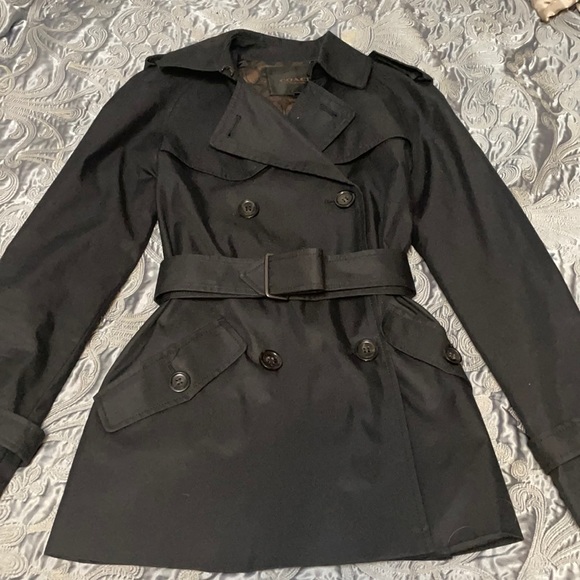 Coach black trench coat with belt. Worn twice. Perfect condition. - Picture 7 of 11